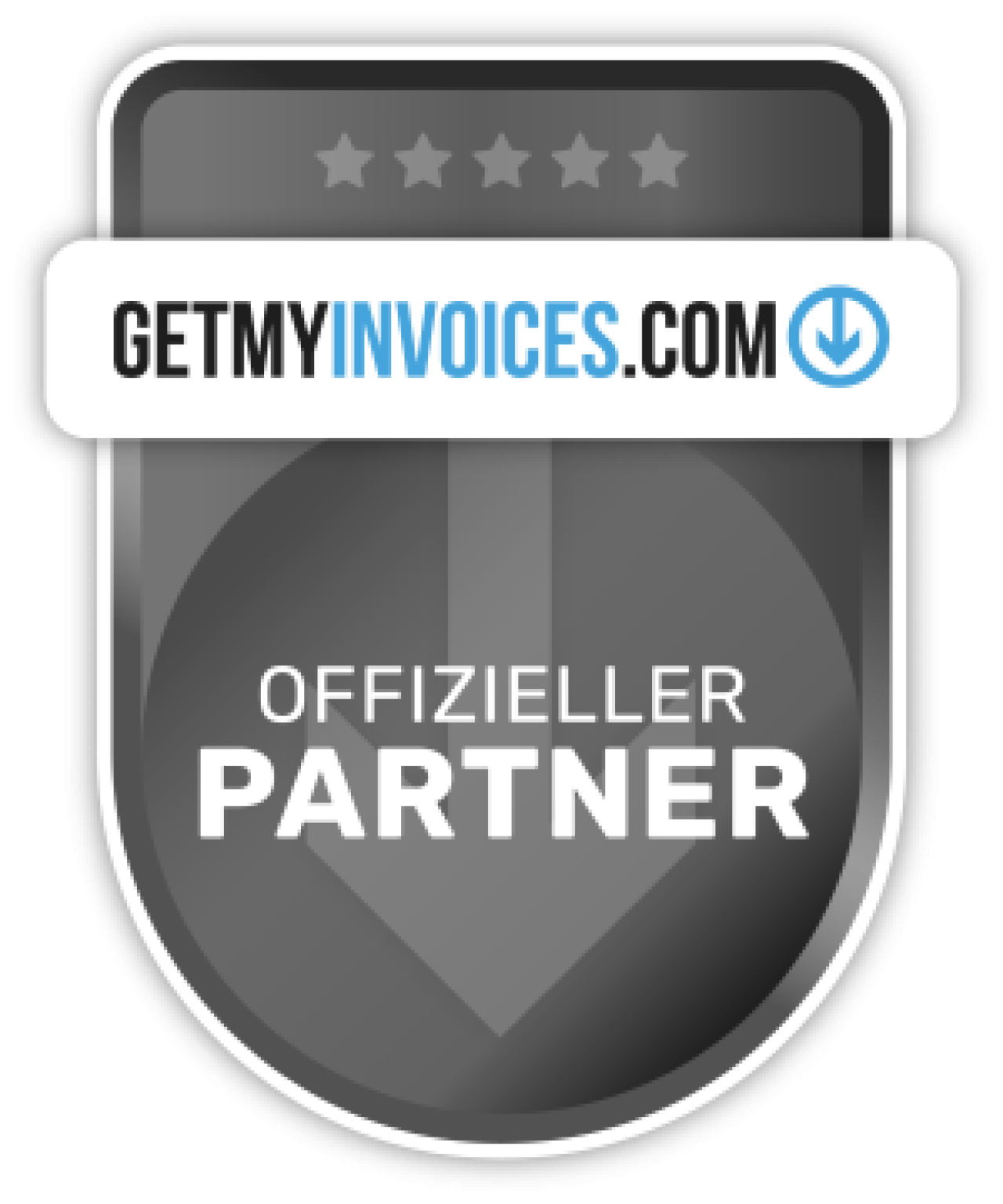 Siegel: GetMyInvoices.com - Offizieler Partner