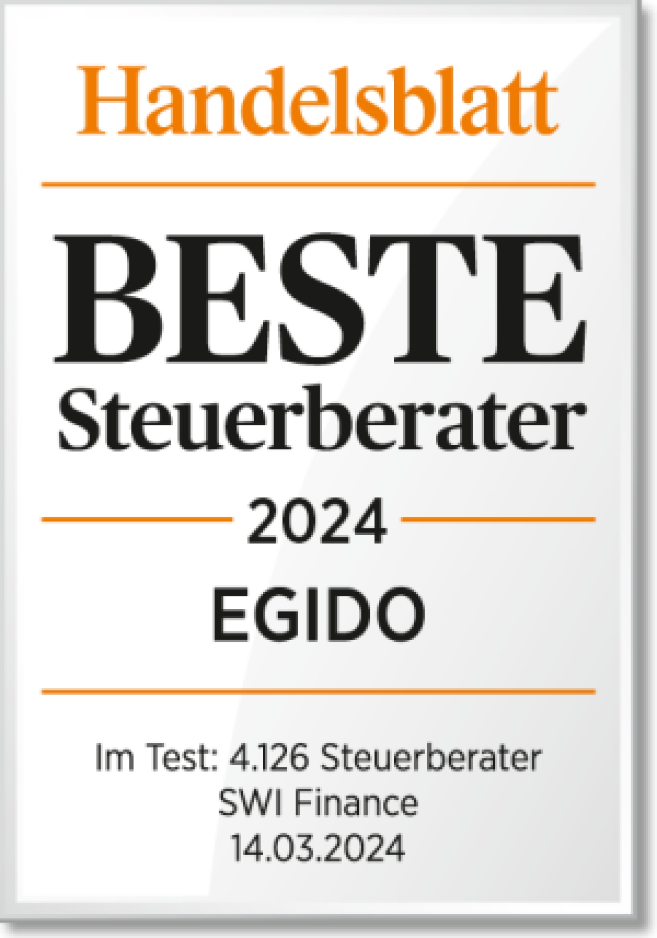 Siegel: Handelsblatt Beste Steuerberater 2024